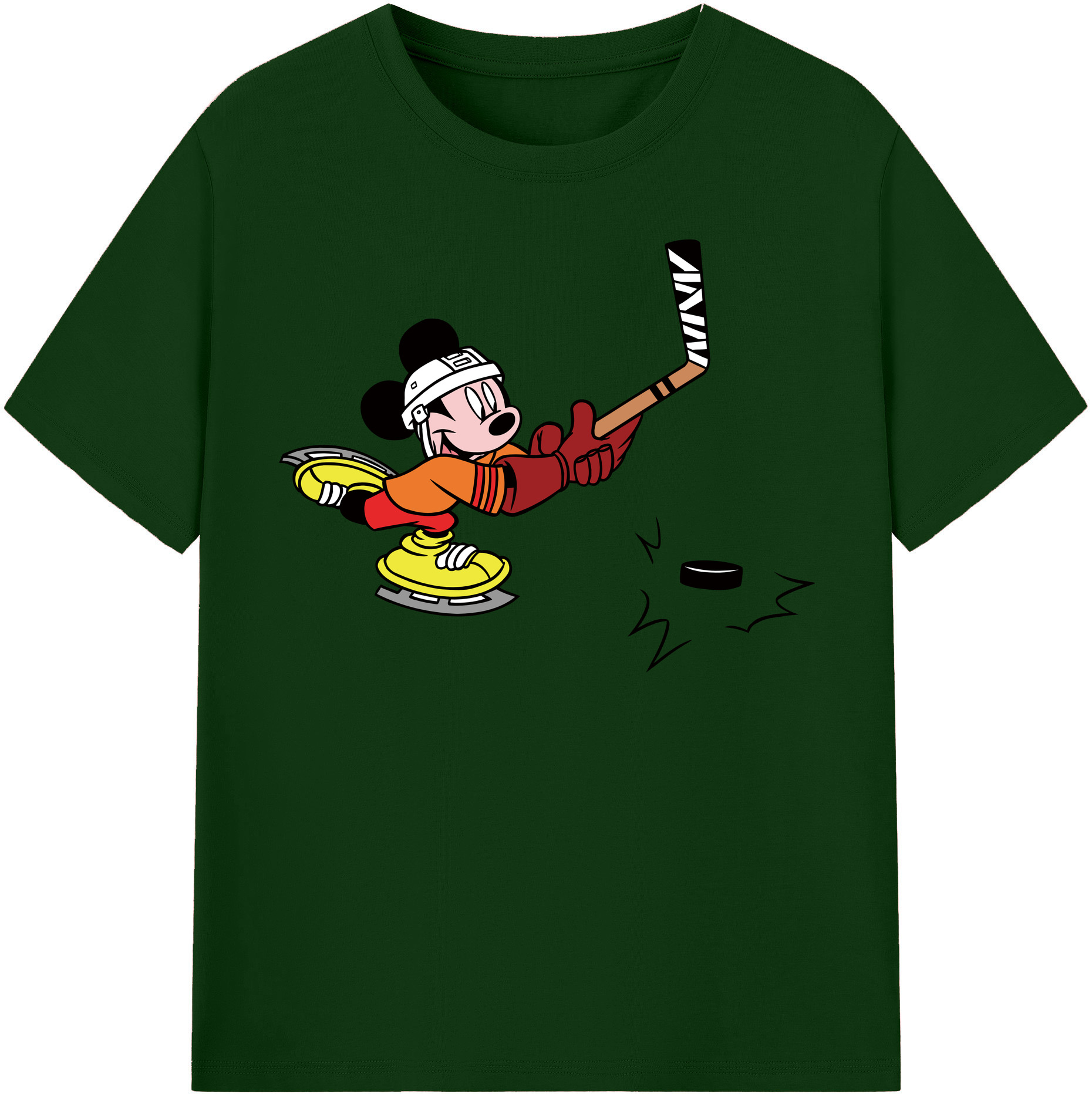 （画像用） ミッキーマウス Mickey Mouse 綿100％半袖Tシャツ（フロントプリント）